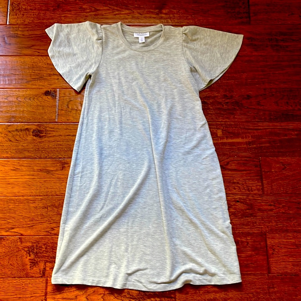 Motherhood like new flutter sleeve maternity dress